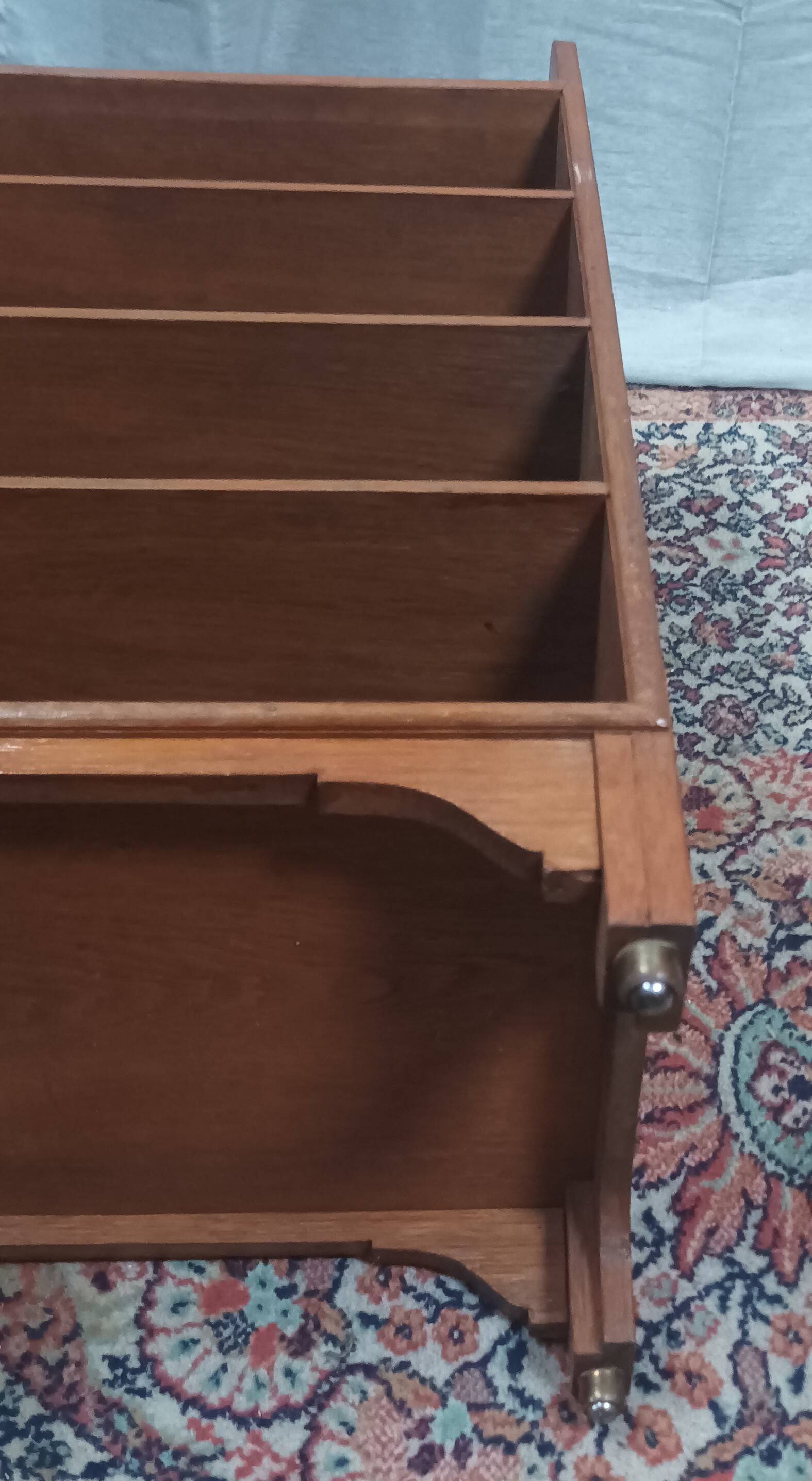 Vintage teak bookcase shelf