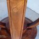 Modernist round pedestal table with glass top Ø75