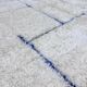White and blue rug 250cmx150cm