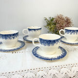 Set of 4 Italian porcelain coffee cups