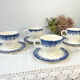 Set of 4 Italian porcelain coffee cups