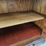 1930s Art Decò display cabinet in walnut and walnut root