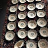 Creil and Montereau ironstone service 22 sauceboat plates