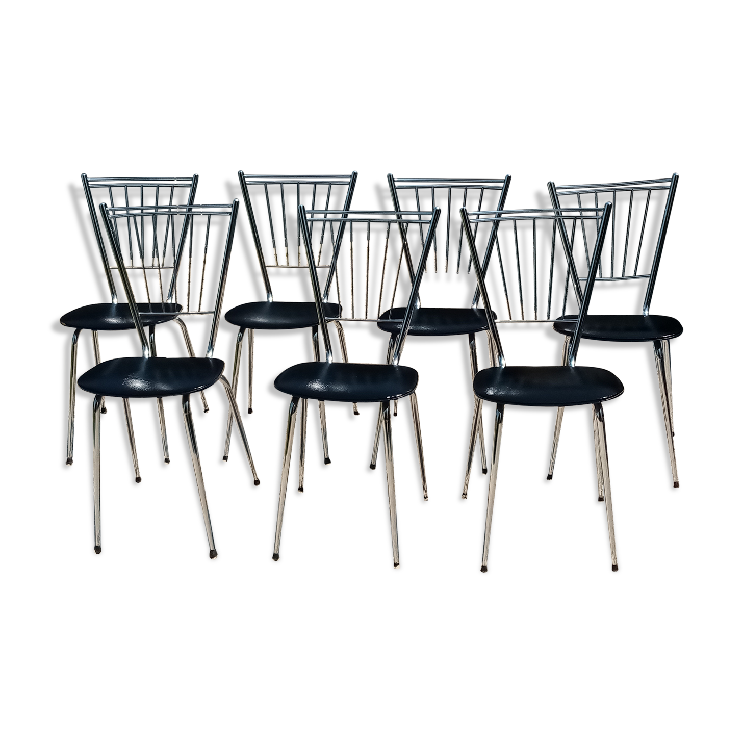 Lot of 7 chairs 60/70s