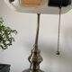 Banker's lamp in bronze and white opaline Notary lamp, Art Deco