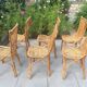 6 chaises en rotin