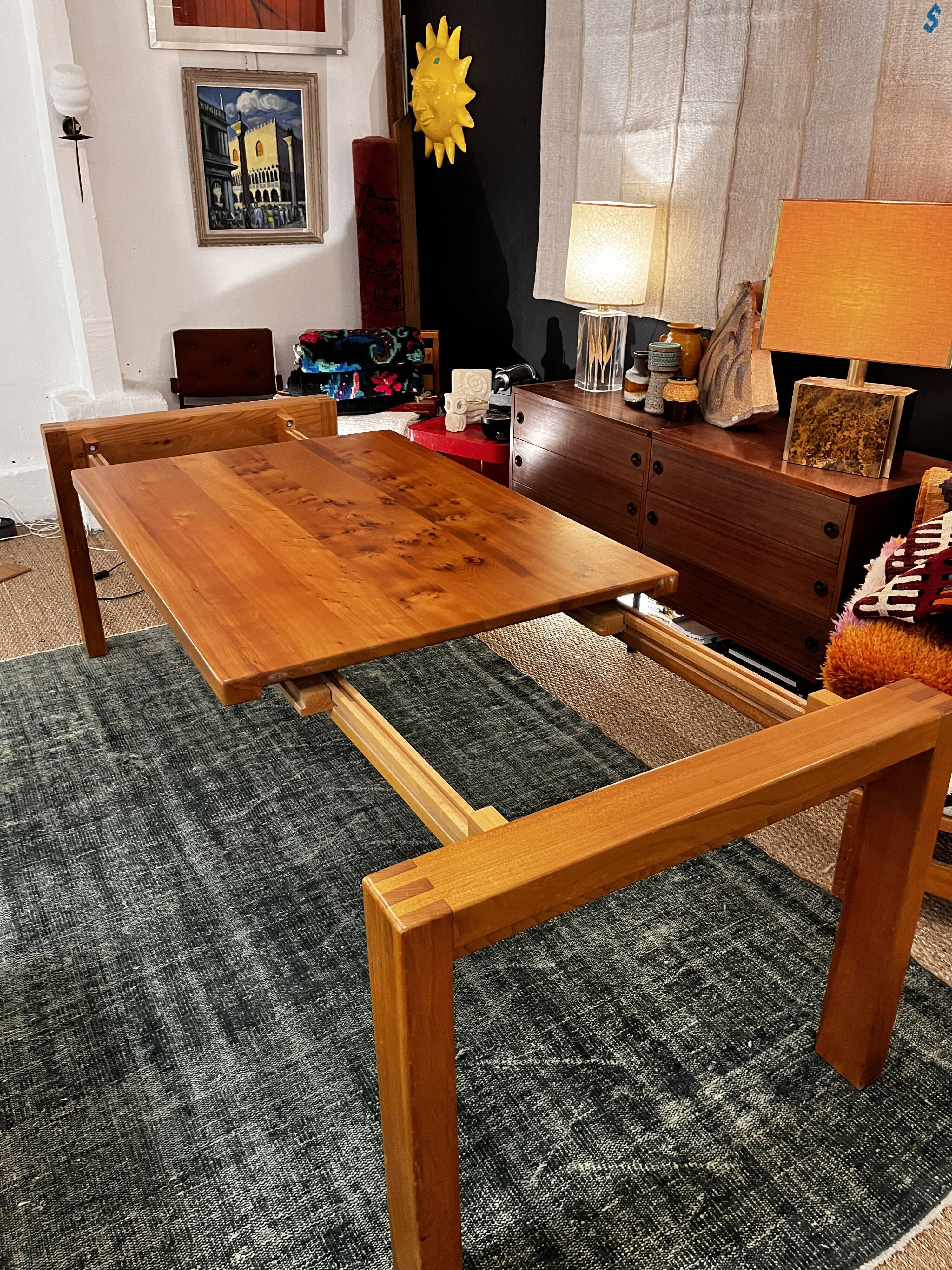 Solid elm dining table