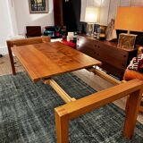 Solid elm dining table