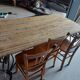 Table bois et fer forgé