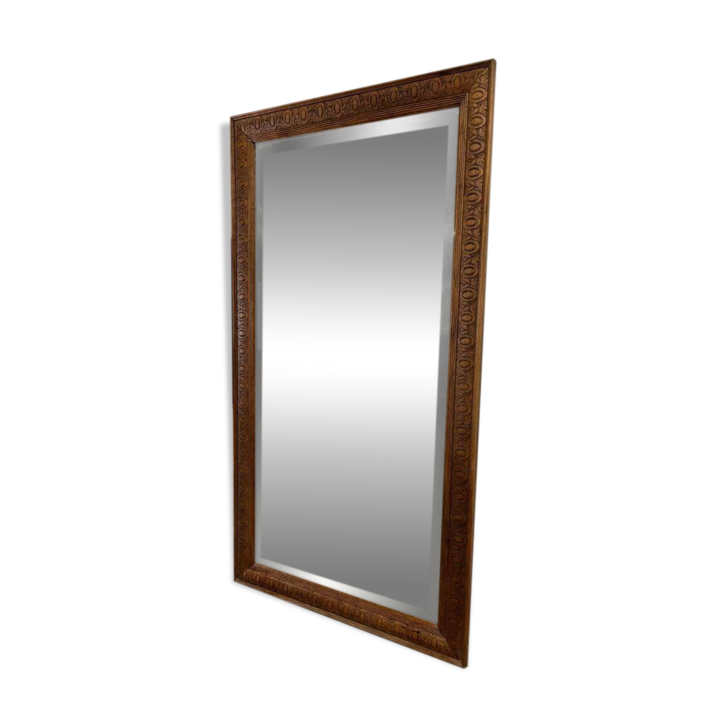 Vintage wooden wall mirror