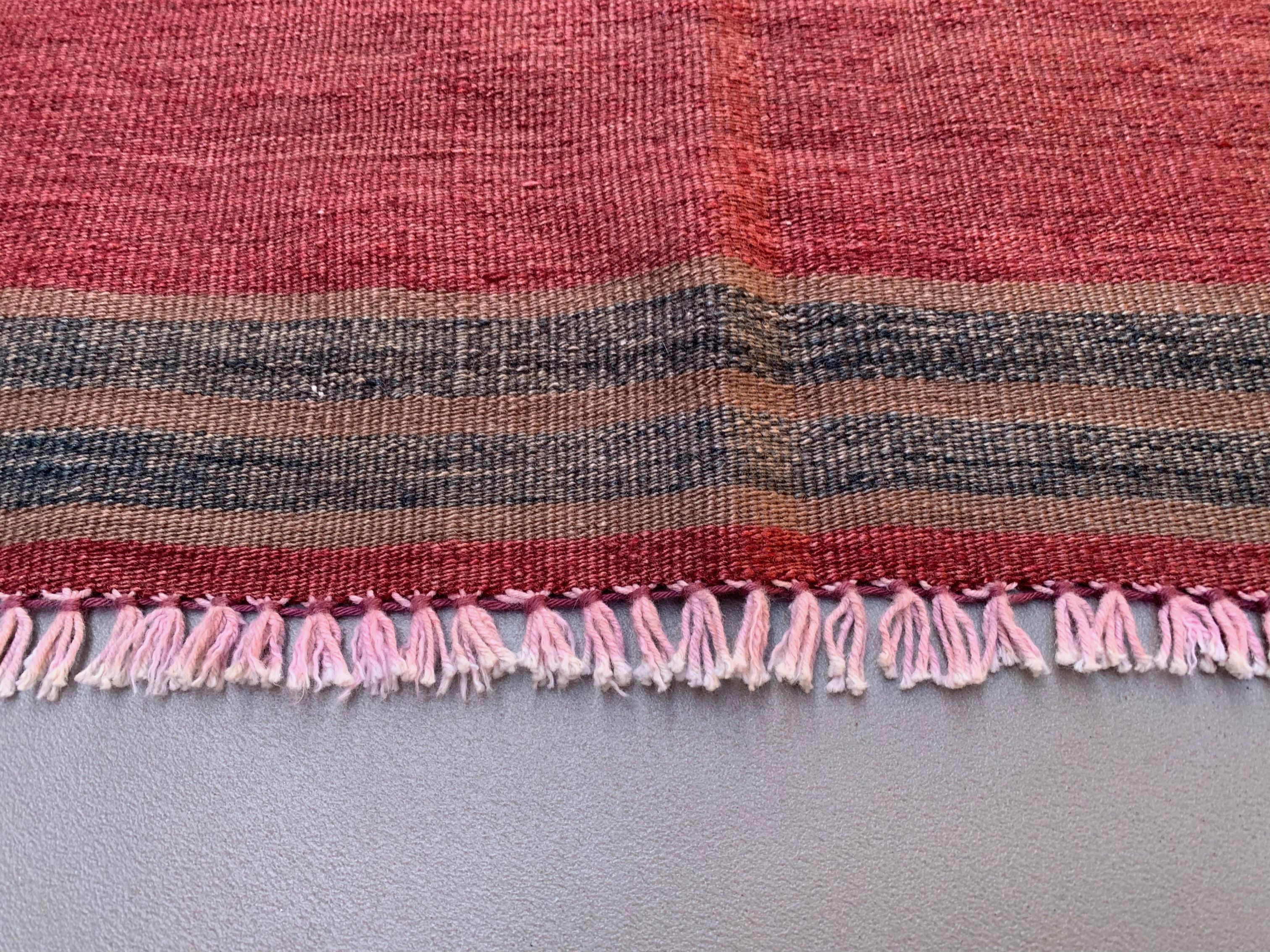 Medium Vintage Turkish Kilim Rug 140x111 cm Wool Kelim
