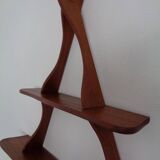 Mid-Century Triangular Teak Wall Shelf, Germany, 1960s