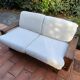 Vintage brutalist sofa in ecru bouclé fabric, 2/3 seater, 1970s