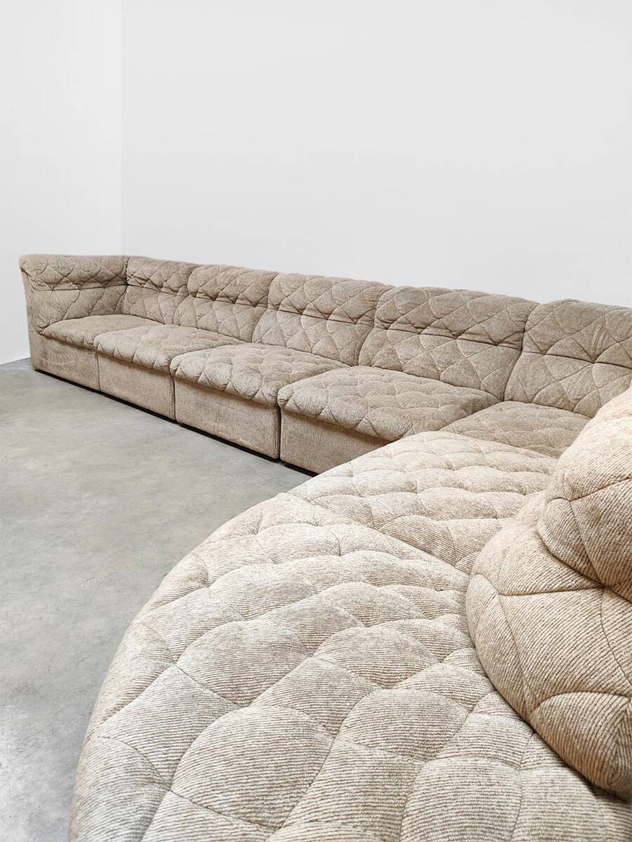 Vintage modular sectional sofa Laauser 'Ivory beige'