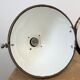 Industrial Black Enamel Factory Spotlight with Convex Glass Cover, 1960s