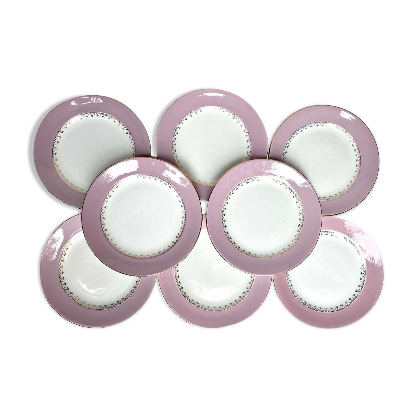 Antique porcelain dessert plates