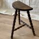 Turned wooden tripod stool 1950