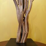 Lampe de salon en bois flotté