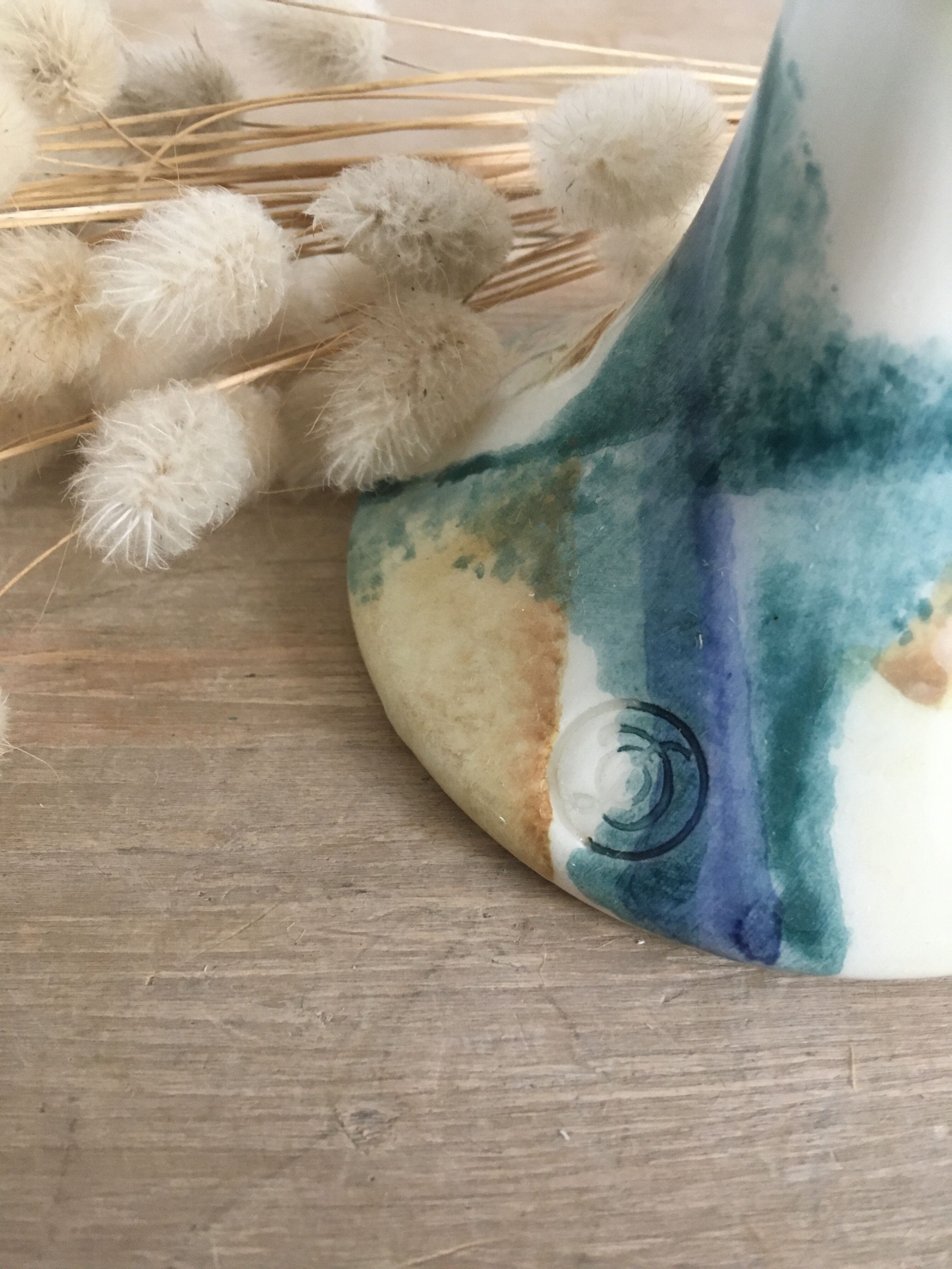 Handmade ceramic candle holder