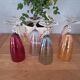 6 coloured crystal champagne flutes