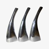 Set of 3 silver candlestick holders, denmark