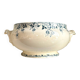 Salad bowl, soup tureen E. Bourgeois in blue ironstone
