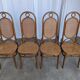 Set of 4 Mid-century Bentwood Cane Dining Chair, Thonet Style, 1970s Yugosl