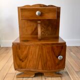 Art Deco veneer bedside table 30s