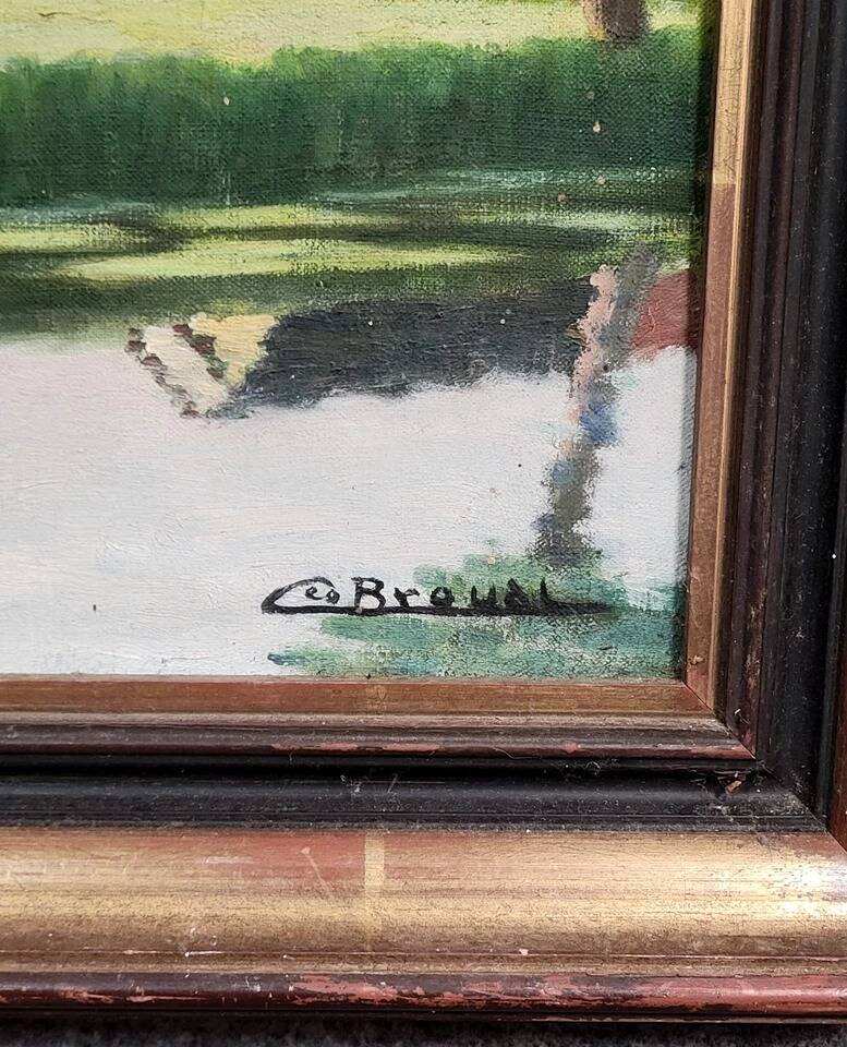 Oil painting on canvas, signed, 20th century, circa 1940