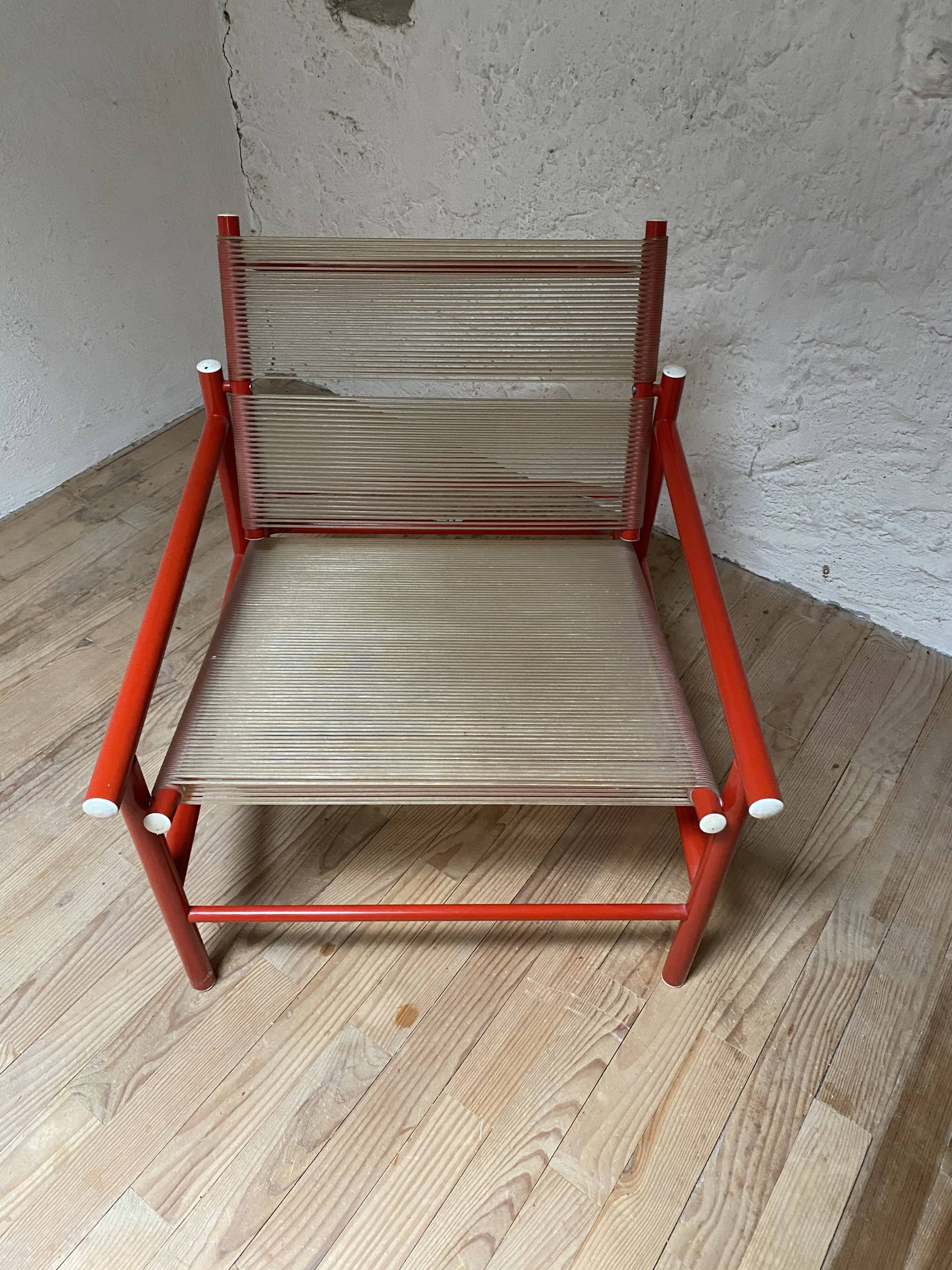 "Fly line" Spaghetti armchair by Giandomenico Belotti for CMP-Padova