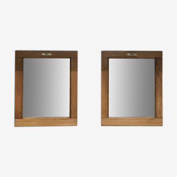 Pair of vintage mirrors 45x53cm
