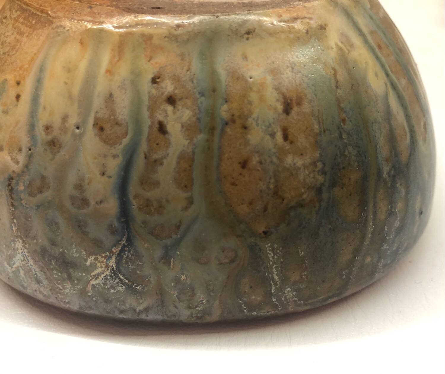 Pocket tray in Belgian flamed salted stoneware by Marcellus Aubry