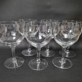 Set of 6 stemmed glasses