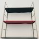 Adjustable wall shelf Mid-Century Modern in brass and metal