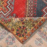 57s Antique Red & Navy Blue Vintage Persian Rug, 106x201Cm