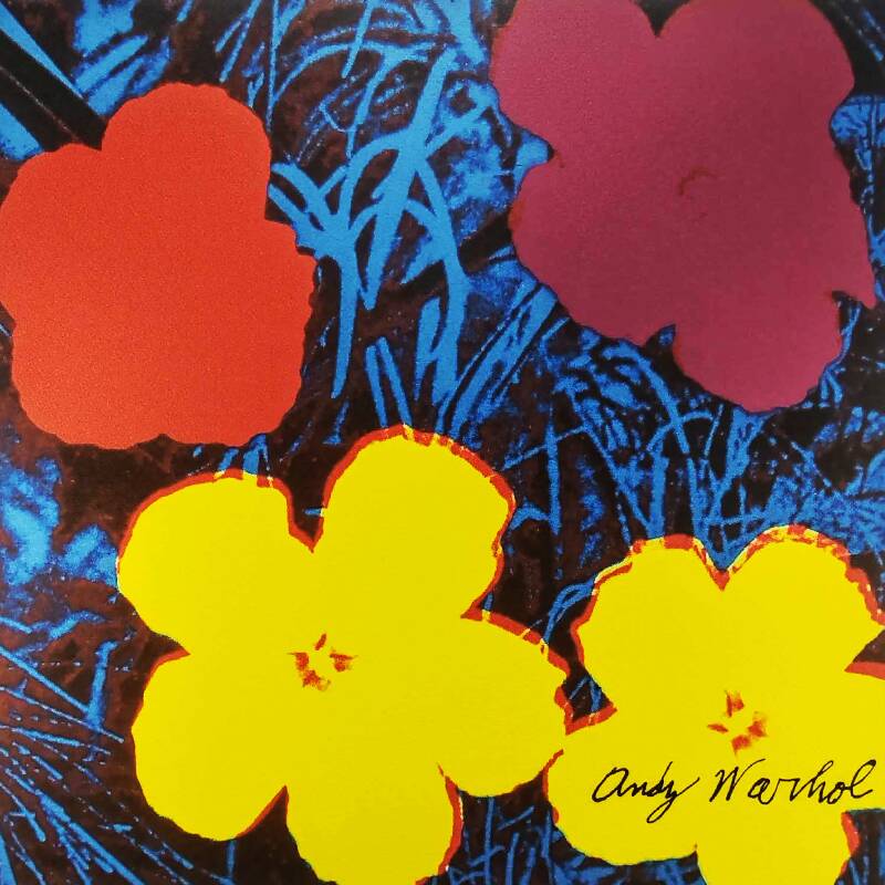 Lithographie en édition limitée Andy Warhol "Flowers" des années 1980 par CMOA.