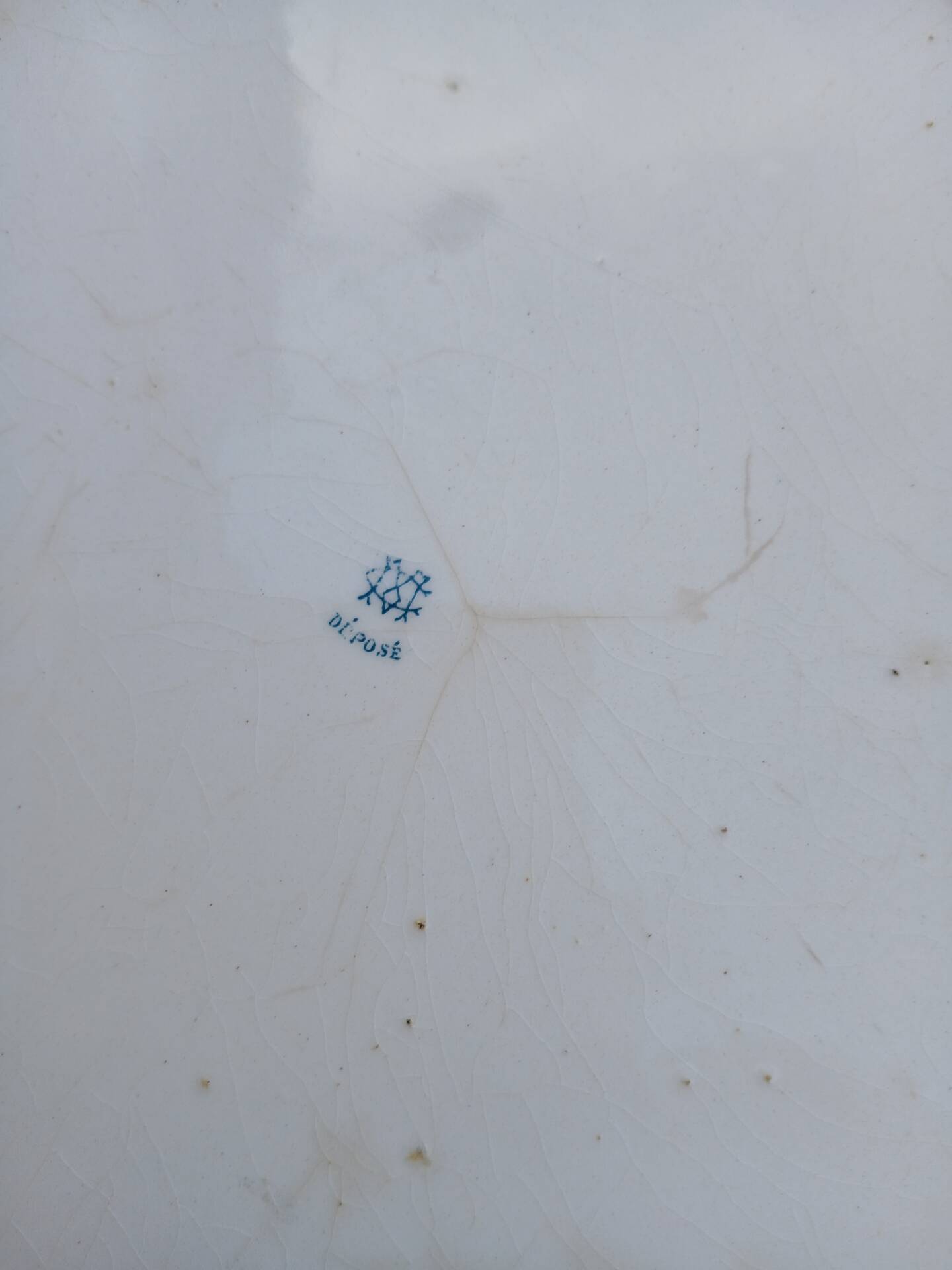 Old plate in Creil and Montereau ironstone