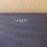 Double brown leather underhand signed Lancel