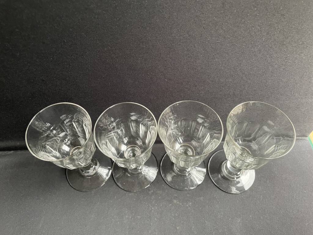 4 19th century water glasses – Établissements Legras