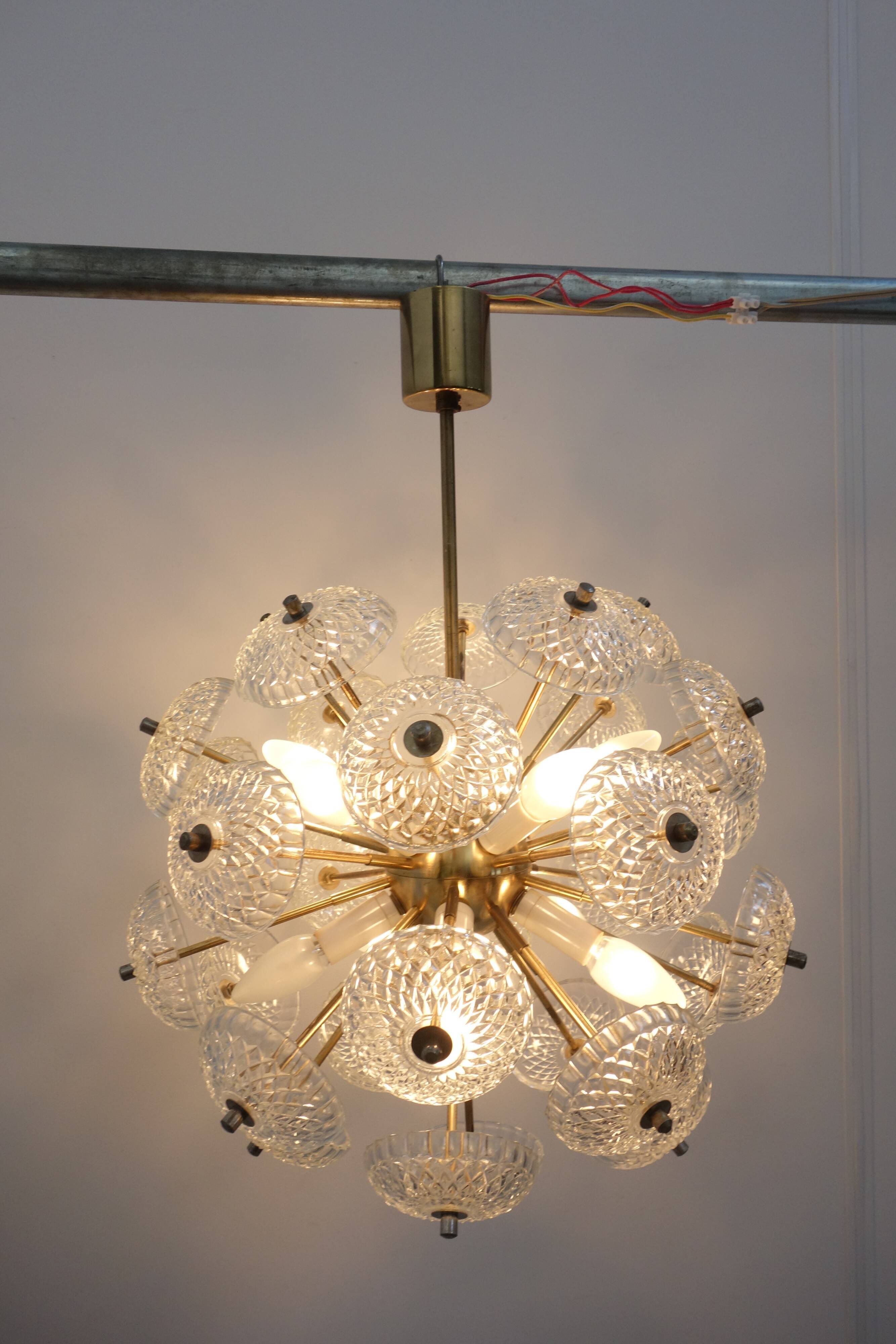 Sputnik lamp by Kamenicky Senov Czech 1970s