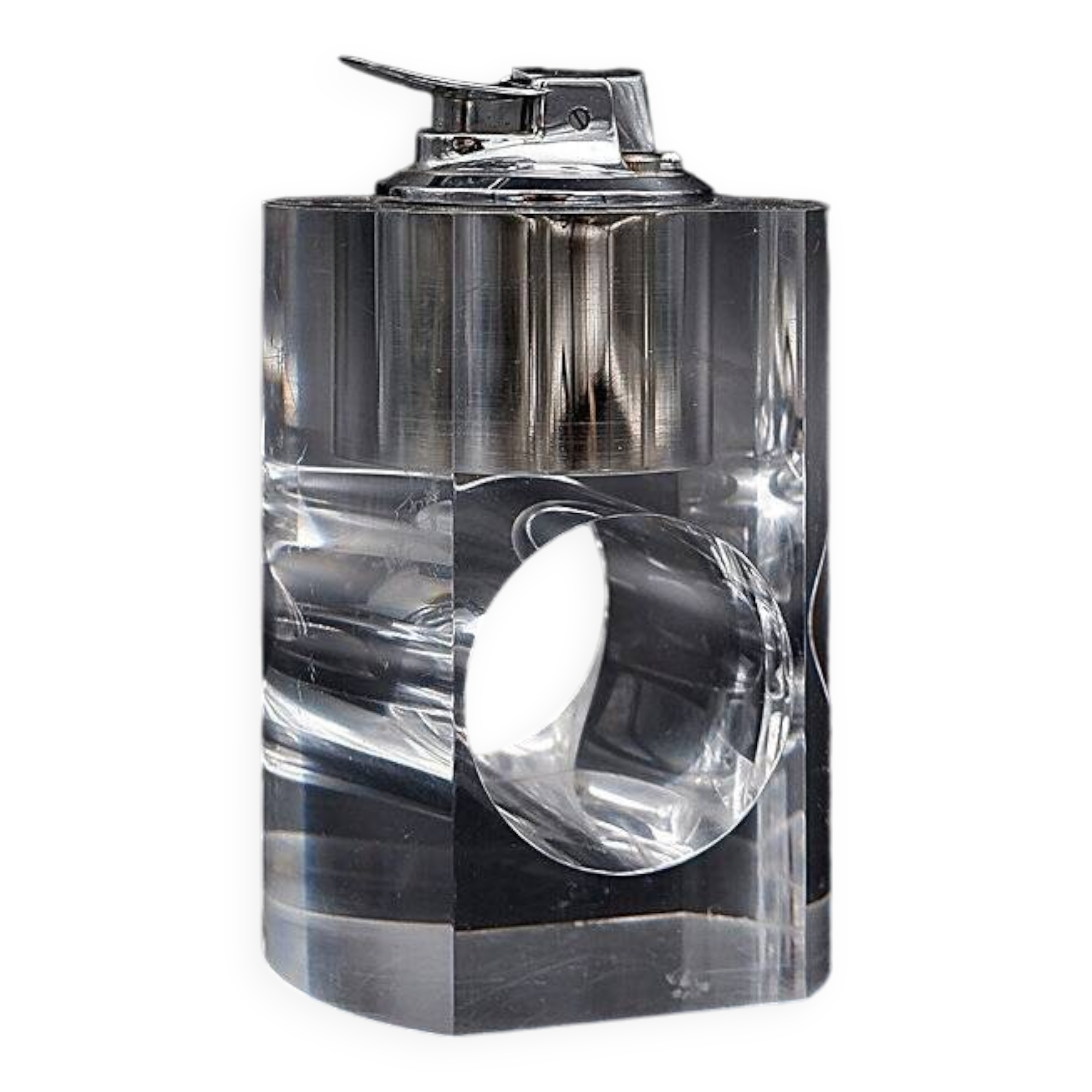 Vintage 1970s lucite Ronson table lighter