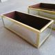 Golden metal table gardeners and Ousta design mirrors made in Holland