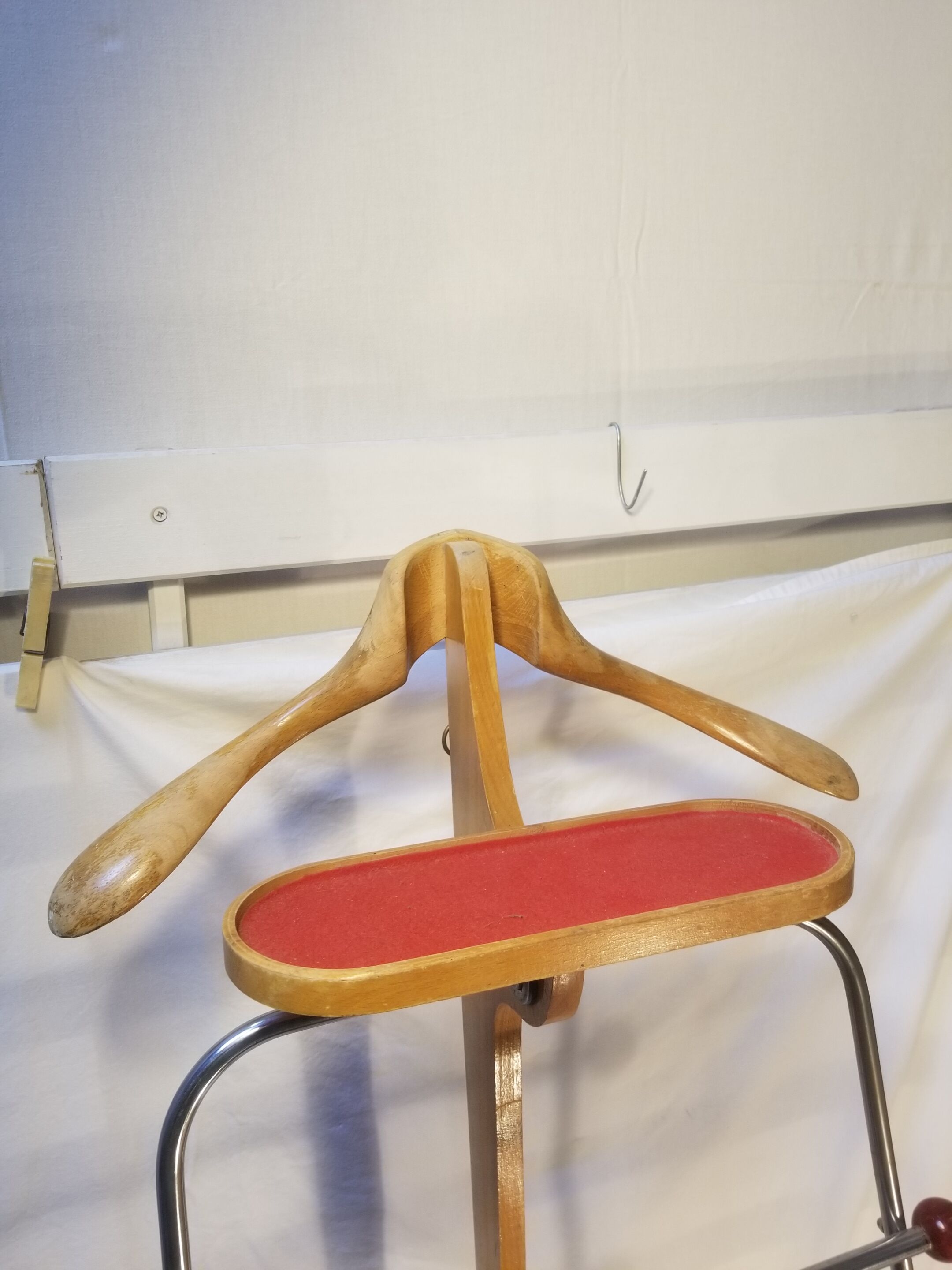 Vintage wood and metal night valet