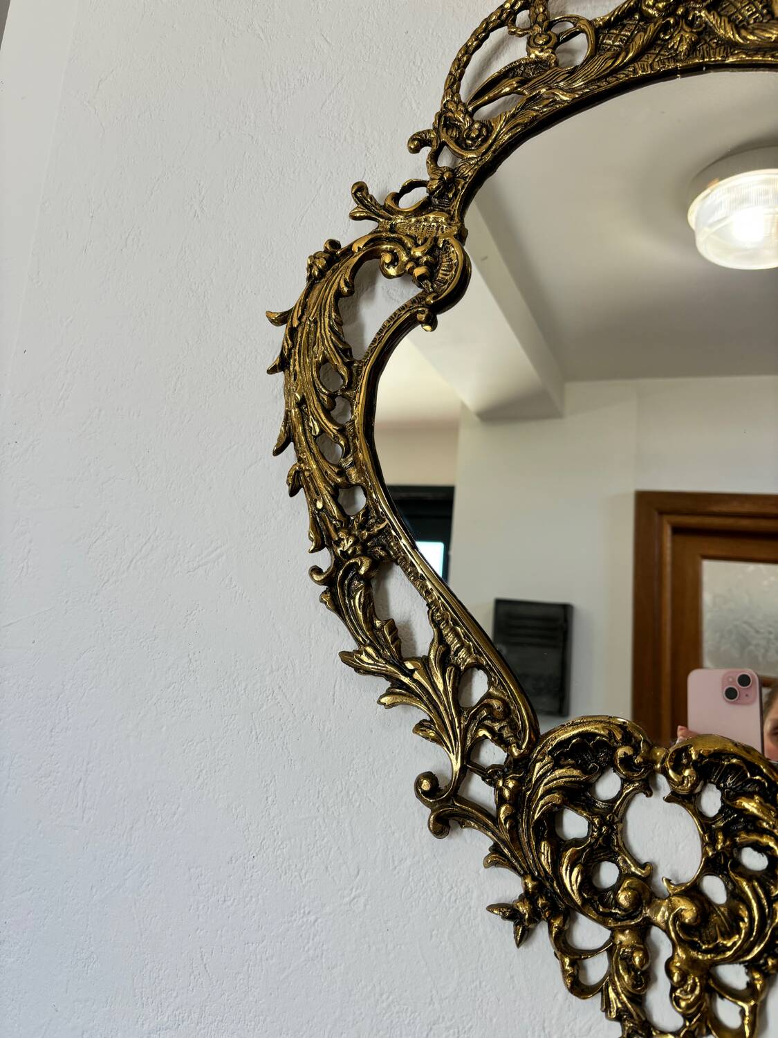 Miroir en bronze doré