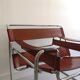 Tawny leather armchair model Wassily B3 by Marcel Breuer