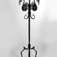 Important lampadaire en fer forgé à décor de dragons, Italie, vers 1900