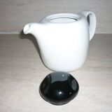 Black and white ceramic coffee maker