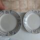 2 antique plates in opaque porcelain from Gien