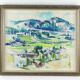 Huile sur toile originale suédoise – « Paysage » par Sture Ekengren – vintage et encadrée – 63 × 74 cm