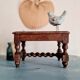 Small old carved wooden bench
